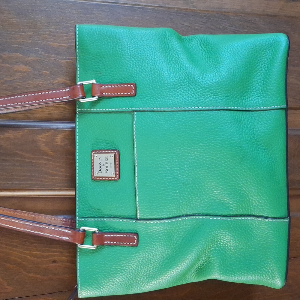 Dooney & Bourke Green Leather Tote Bag NWOT